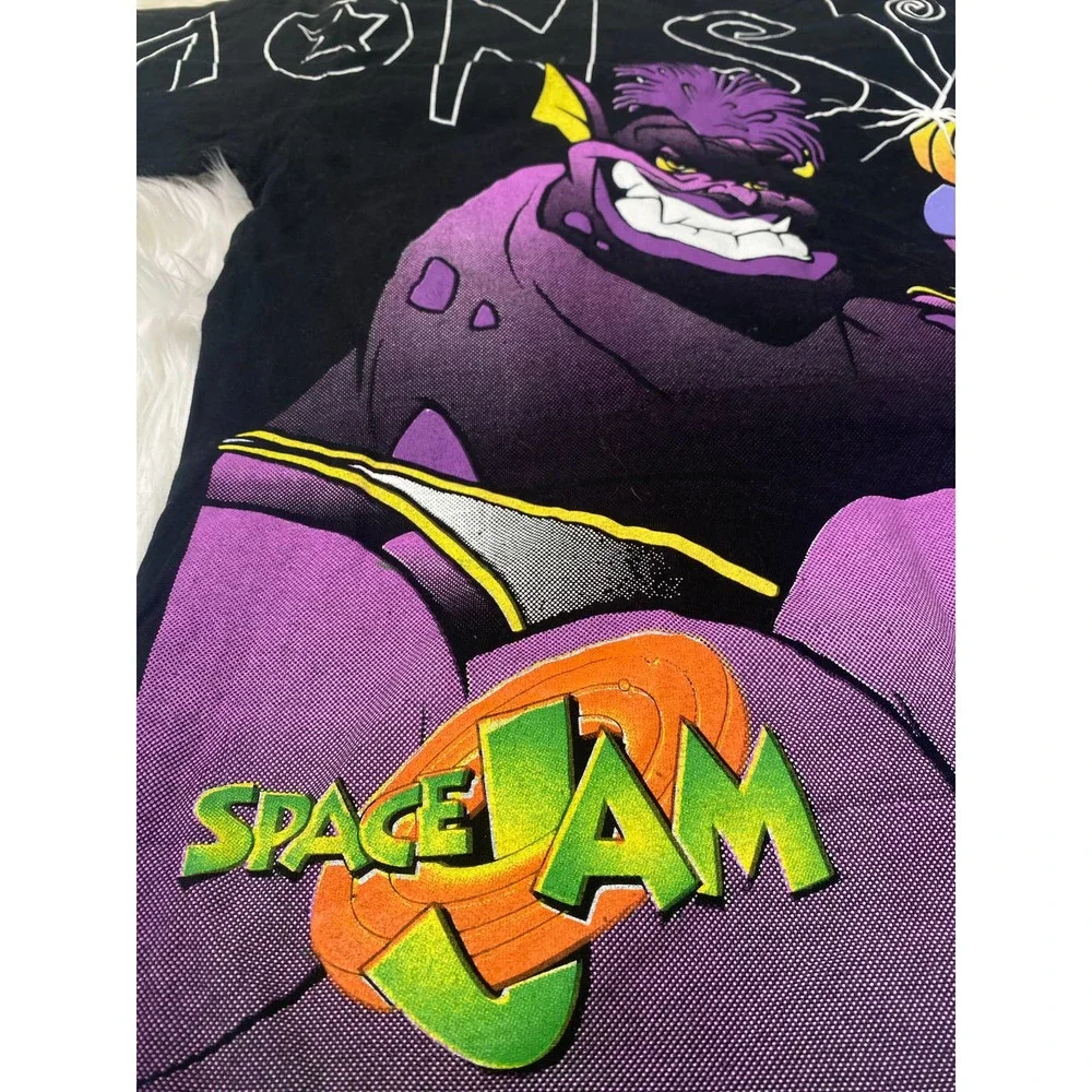 VTG Space Jam Vintage 1996 Monstars Movie Promo T-shirt Sz L FREEZE NY